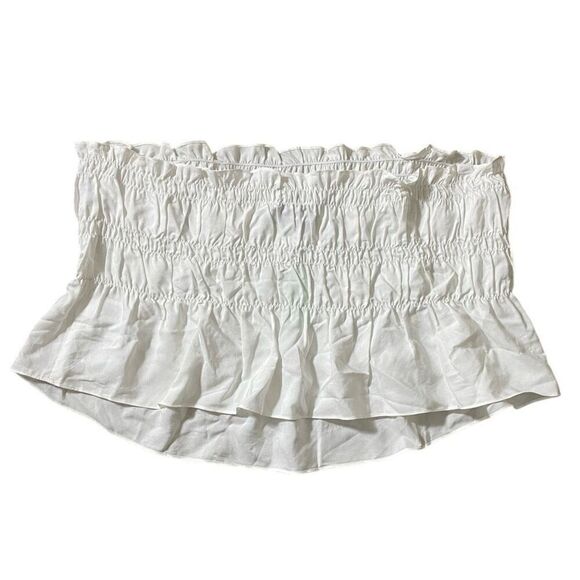 Anthropologie Mare Mare White Smocked Ruffled Tube Top NWT Plus Size 2X/20-22 - Picture 4 of 7